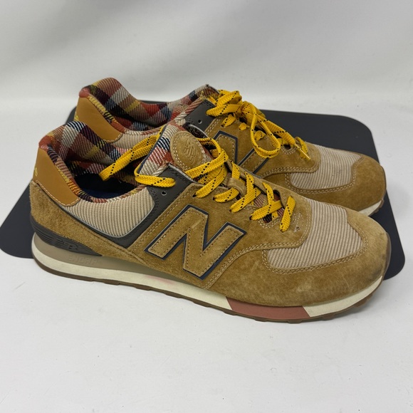 New Balance Men's 574 Workwear/Jupiter/Plaid Size 12 EUC